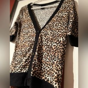Animal Print Button Top